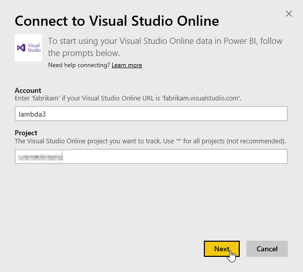 Visual Studio Connection 1